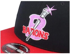Birmingham Black Barons 400 Series Black & Red Snapback - American Needle -American Needle 7986980777794 5