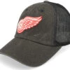 Detroit Red Wings Raglan Bones Black Trucker - American Needle