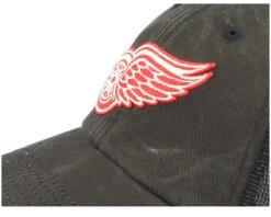 Detroit Red Wings Raglan Bones Black Trucker - American Needle -American Needle 798698384099 6