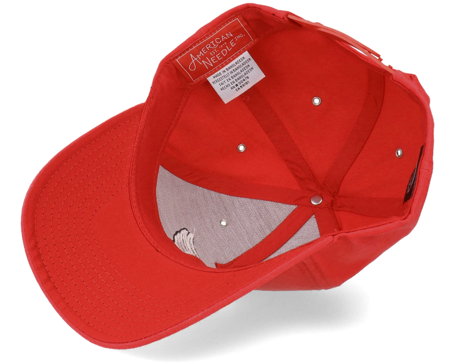 Detroit Red Wings Brushed Canvas Red Adjustable - American Needle 4 Detroit Red Wings Brushed Canvas Red Adjustable - American Needle - Image 4