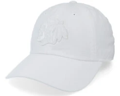 Chicago Blackhawks Blue Line Tonal Snow White Dad Cap - American Needle