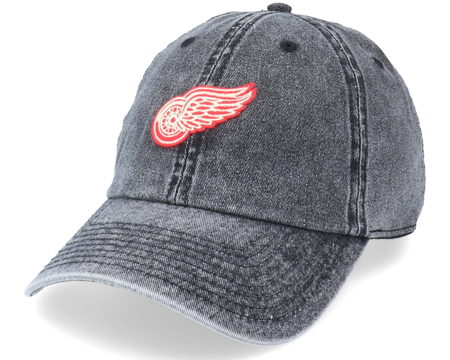 Detroit Red Wings Elston Black Dad Cap - American Needle 1 Detroit Red Wings Elston Black Dad Cap - American Needle