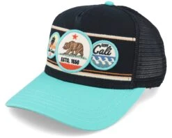 California Domino Black/Seafom Trucker - American Needle
