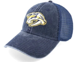 Nashville Predators Raglan Bones Navy Trucker - American Needle