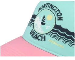 Huntington Beach Riptide Valin Seafoam/White/Pink Trucker - American Needle -American Needle 798698743346 6