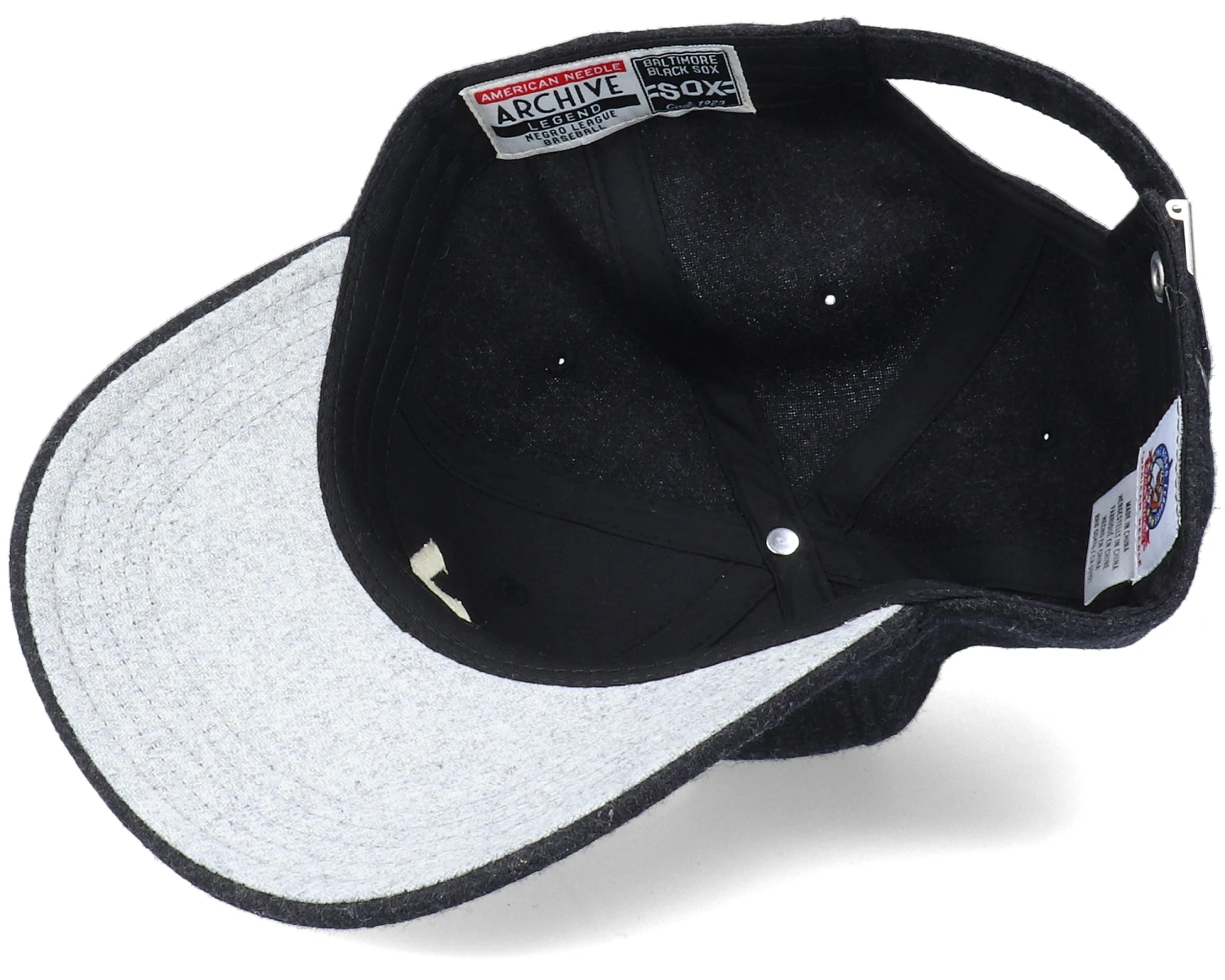Baltimore Black Soxs Archive Legend Black Adjustable - American Needle 4 Baltimore Black Soxs Archive Legend Black Adjustable - American Needle - Image 4