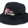 Pink Elephant Twill Screen Black Bucket - American Needle