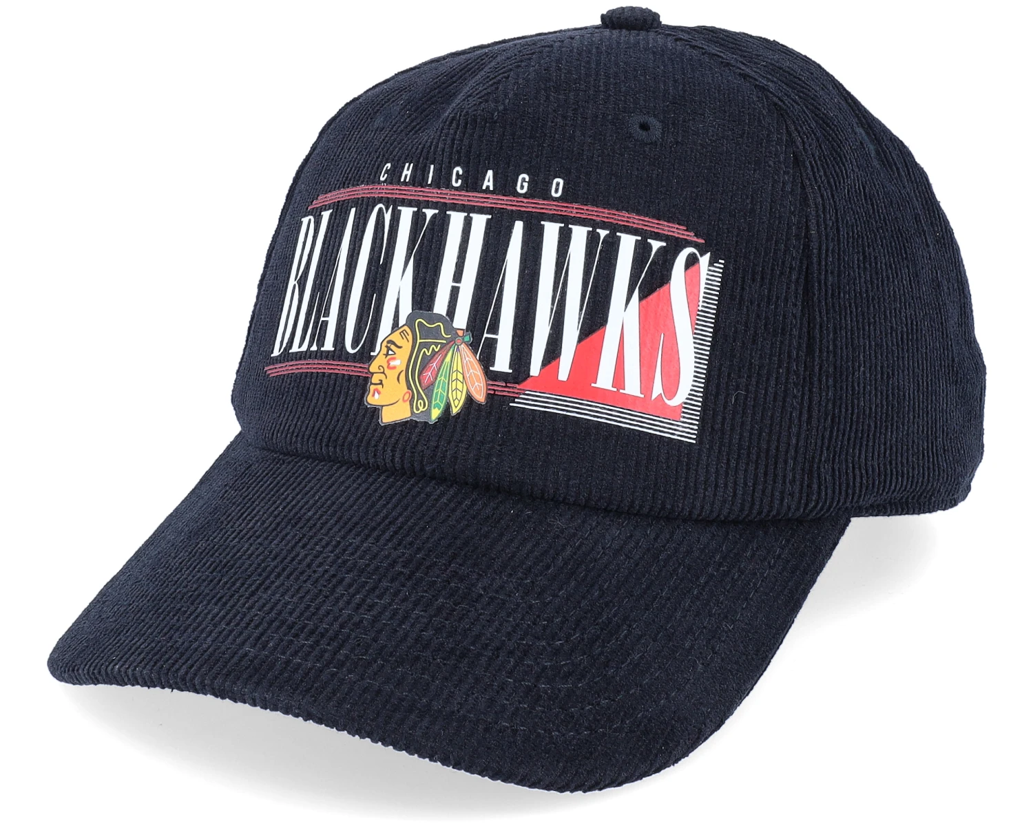 Chicago Blackhawks Printed Cord Black Adjustable - American Needle 1 Chicago Blackhawks Printed Cord Black Adjustable - American Needle