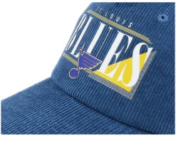 St. Louis Blues Printed Cord Royal Adjustable - American Needle -American Needle 798698834662 5