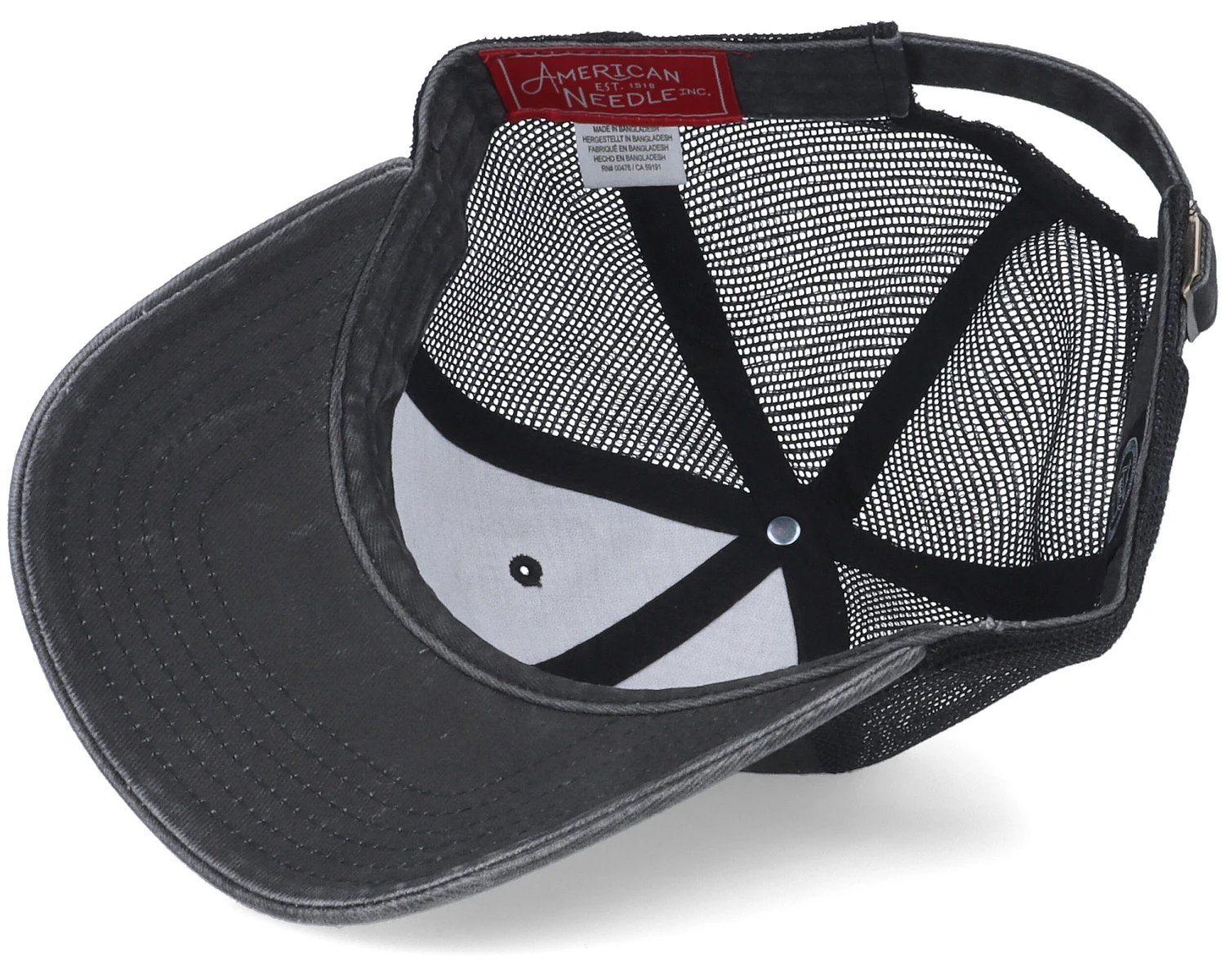 Arizona Coyotes Raglan Bones Black Trucker - American Needle 5 Arizona Coyotes Raglan Bones Black Trucker - American Needle - Image 5