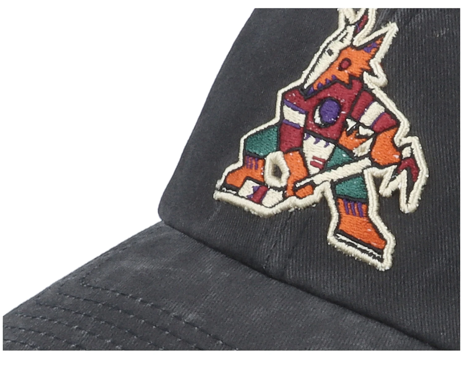 Arizona Coyotes Raglan Bones Black Trucker - American Needle 6 Arizona Coyotes Raglan Bones Black Trucker - American Needle - Image 6