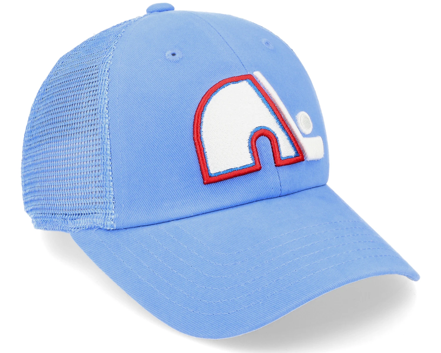 Quebec Nordiques Raglan Bones Royal Trucker - American Needle 2 Quebec Nordiques Raglan Bones Royal Trucker - American Needle - Image 2
