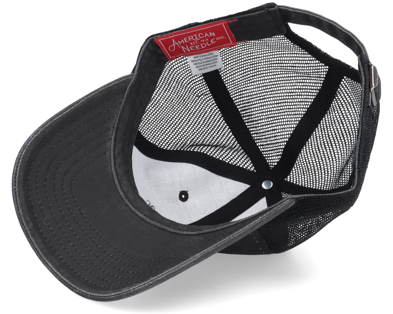 Toronto Maple Leafs Raglan Bones Black Trucker - American Needle 5 Toronto Maple Leafs Raglan Bones Black Trucker - American Needle - Image 5