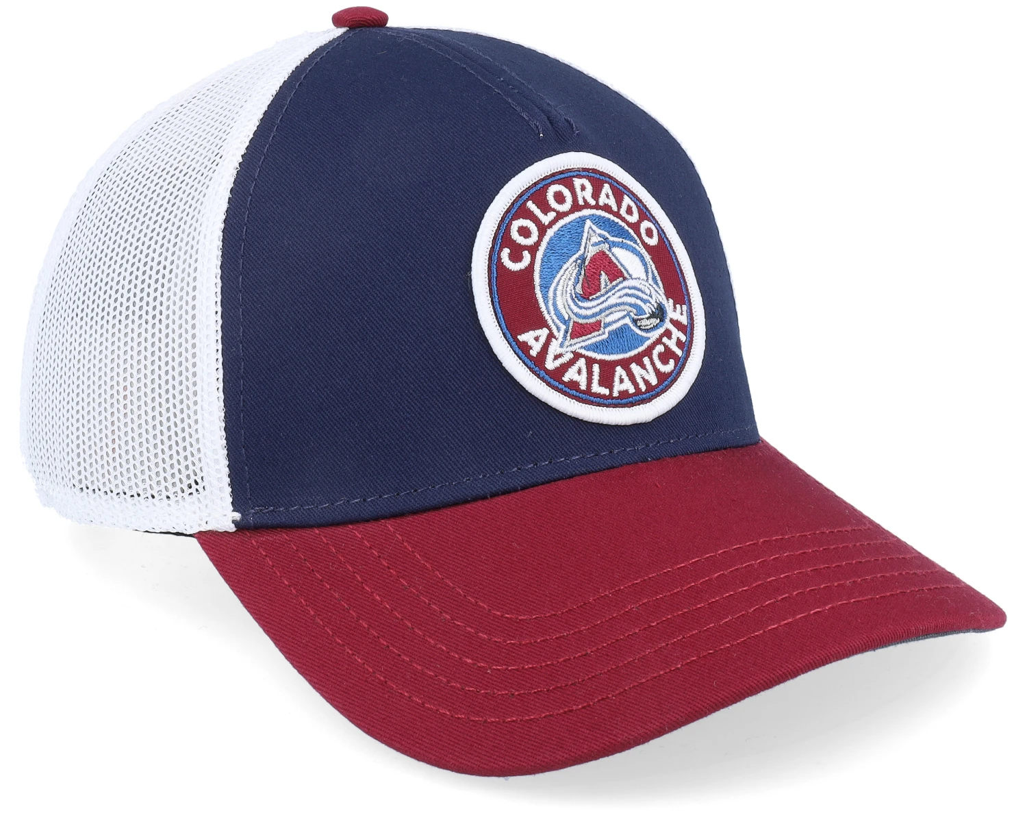 Colorado Avalanche Valin White/Navy/Maroon Trucker - American Needle 2 Colorado Avalanche Valin White/Navy/Maroon Trucker - American Needle - Image 2