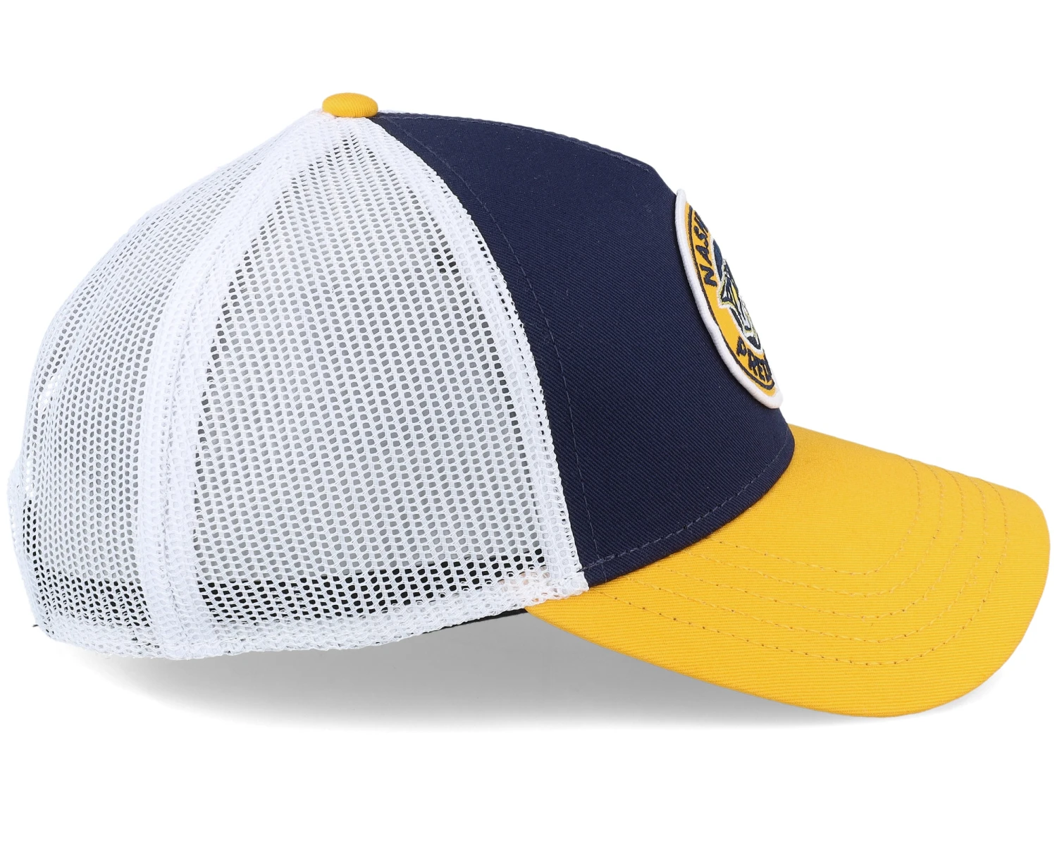 Nashville Predators Valin White/Navy/Gold Trucker - American Needle 4 Nashville Predators Valin White/Navy/Gold Trucker - American Needle - Image 4