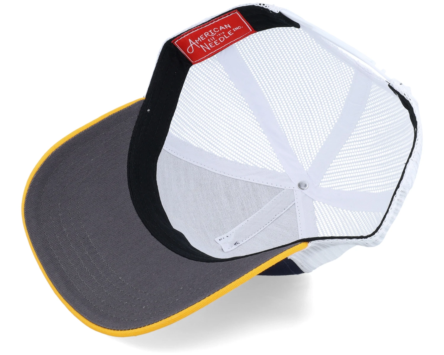 Nashville Predators Valin White/Navy/Gold Trucker - American Needle 5 Nashville Predators Valin White/Navy/Gold Trucker - American Needle - Image 5