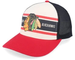 Chicago Blackhawks Sinclair Black/Ivory/Red Trucker - American Needle