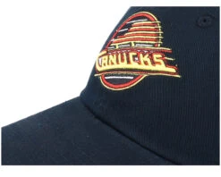 Vancouver Canucks Blue Line Black Dad Cap - American Needle -American Needle 798698840328 6