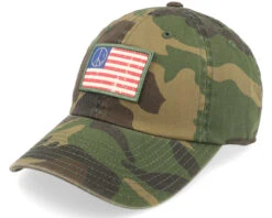 USA Ballpark Patch Peace Camoflage Dad Cap - American Needle