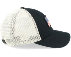 USA Ballpark Mesh Ivory/Black Trucker - American Needle -American Needle 798698847341 4