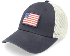 USA Peace Ballpark Mesh Ivory/Navy Trucker - American Needle