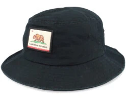 California Twill Patch Black Bucket - American Needle