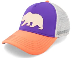 Cali Riptide Valin Purple/Ivory/sherbert Orange Trucker - American Needle
