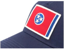 Tennessee Twill Valin Patch Navy/Ivory Trucker - American Needle -American Needle 798698850518 6