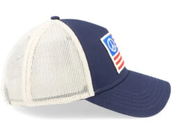 USA Peace Twill Valin Ptch Ivory Navy Trucker - American Needle -American Needle 798698850563 4