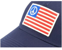 USA Peace Twill Valin Ptch Ivory Navy Trucker - American Needle -American Needle 798698850563 6