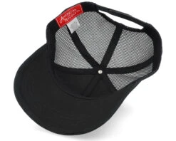 Calif Twill Valin Leather Patch Black Trucker - American Needle -American Needle 798698850587 5