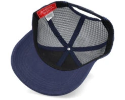 Texas Twill Valin Leather Ptch Navy Trucker - American Needle -American Needle 798698850594 5