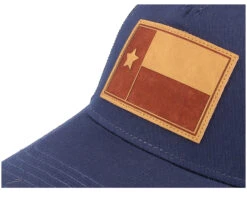 Texas Twill Valin Leather Ptch Navy Trucker - American Needle -American Needle 798698850594 6