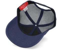 USA Twill Valin Leather Patch Navy Trucker - American Needle -American Needle 798698850600 5
