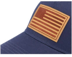 USA Twill Valin Leather Patch Navy Trucker - American Needle -American Needle 798698850600 6