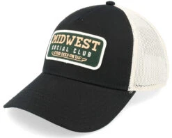 Midwest Twill Valin Patch Ivory/Black Trucker - American Needle