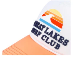 Great Lakes Riptide Valin White/Navy/Light Orange Trucker - American Needle -American Needle 798698852727 6