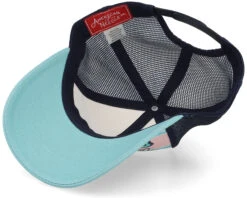 Palm Springs Sinclair Ivory/Navy/Seafoam Trucker - American Needle -American Needle 798698856343 5