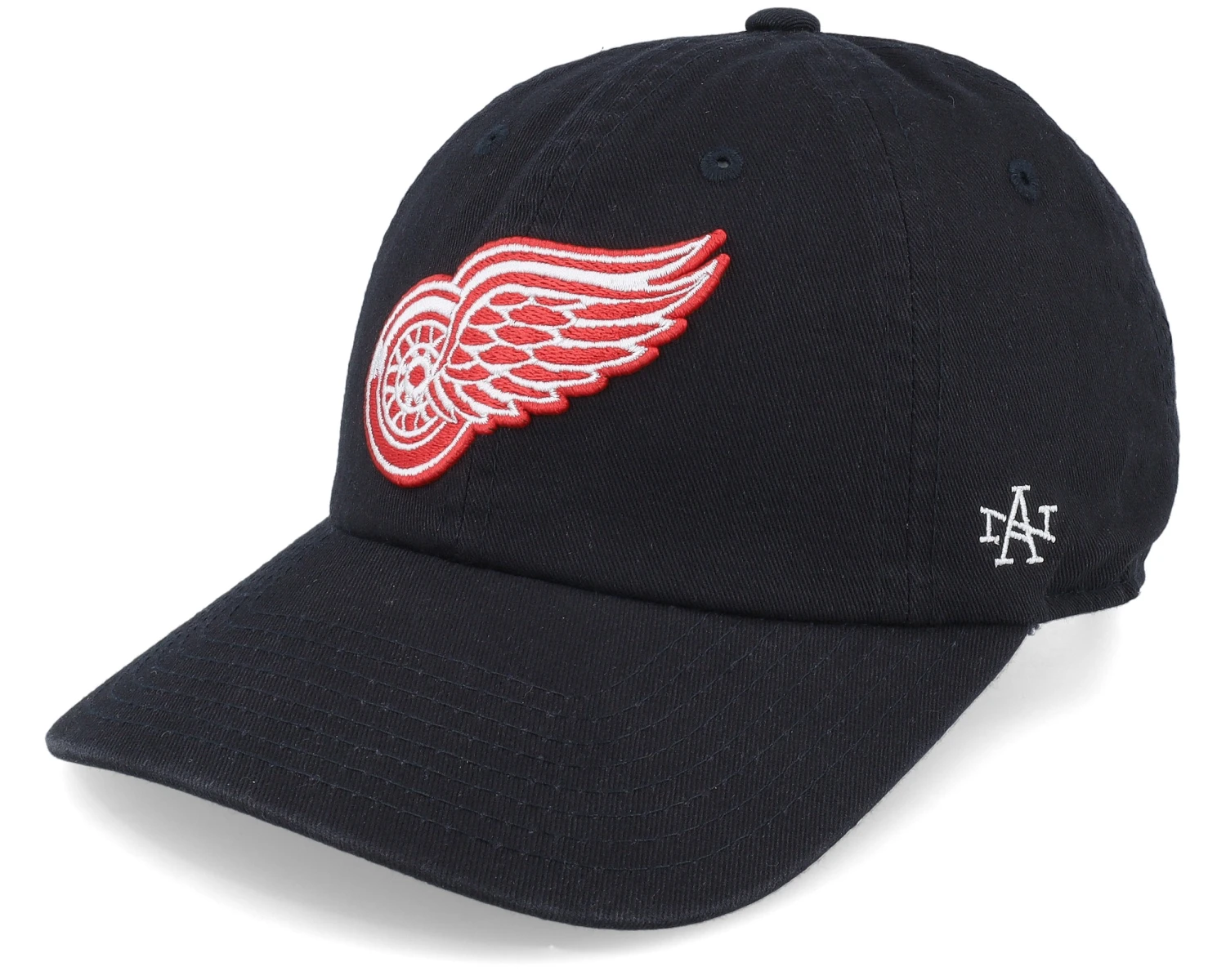 Detroit Red Wings Blue Line Black Dad Cap - American Needle 1 Detroit Red Wings Blue Line Black Dad Cap - American Needle